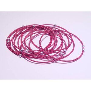 Bee Charming Sugar NY Red Piano Wire Bracelets